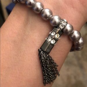 Henri Bendel Pearl & Tassel Bracelet and Necklace